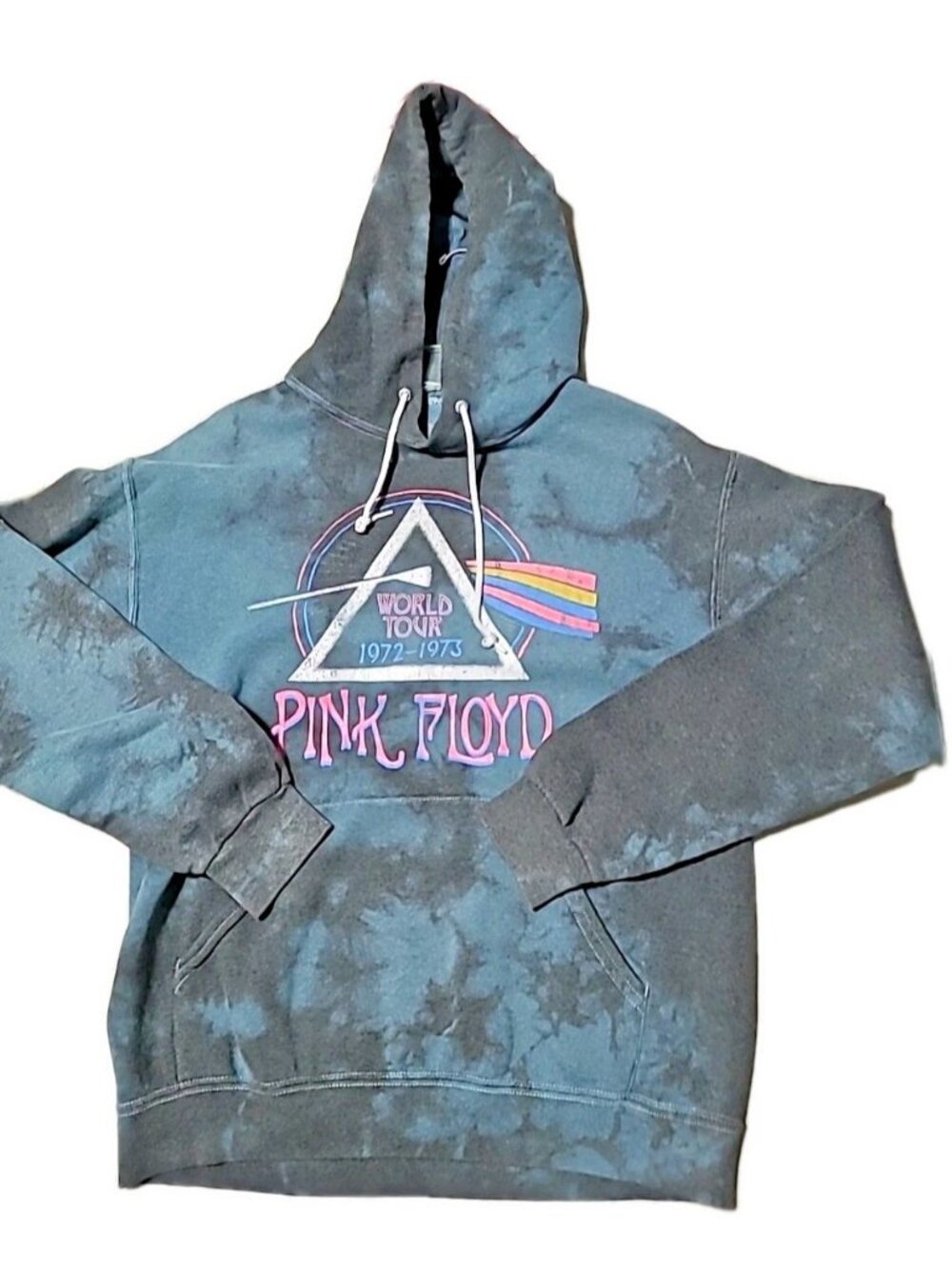 Pink‎ Floyd 1973 World Tour Tie Dye Hoodie Fleece Made 2020 Small Blue